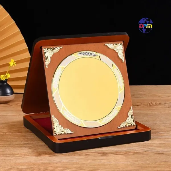 Corporate Wooden Medallion Award Plaque